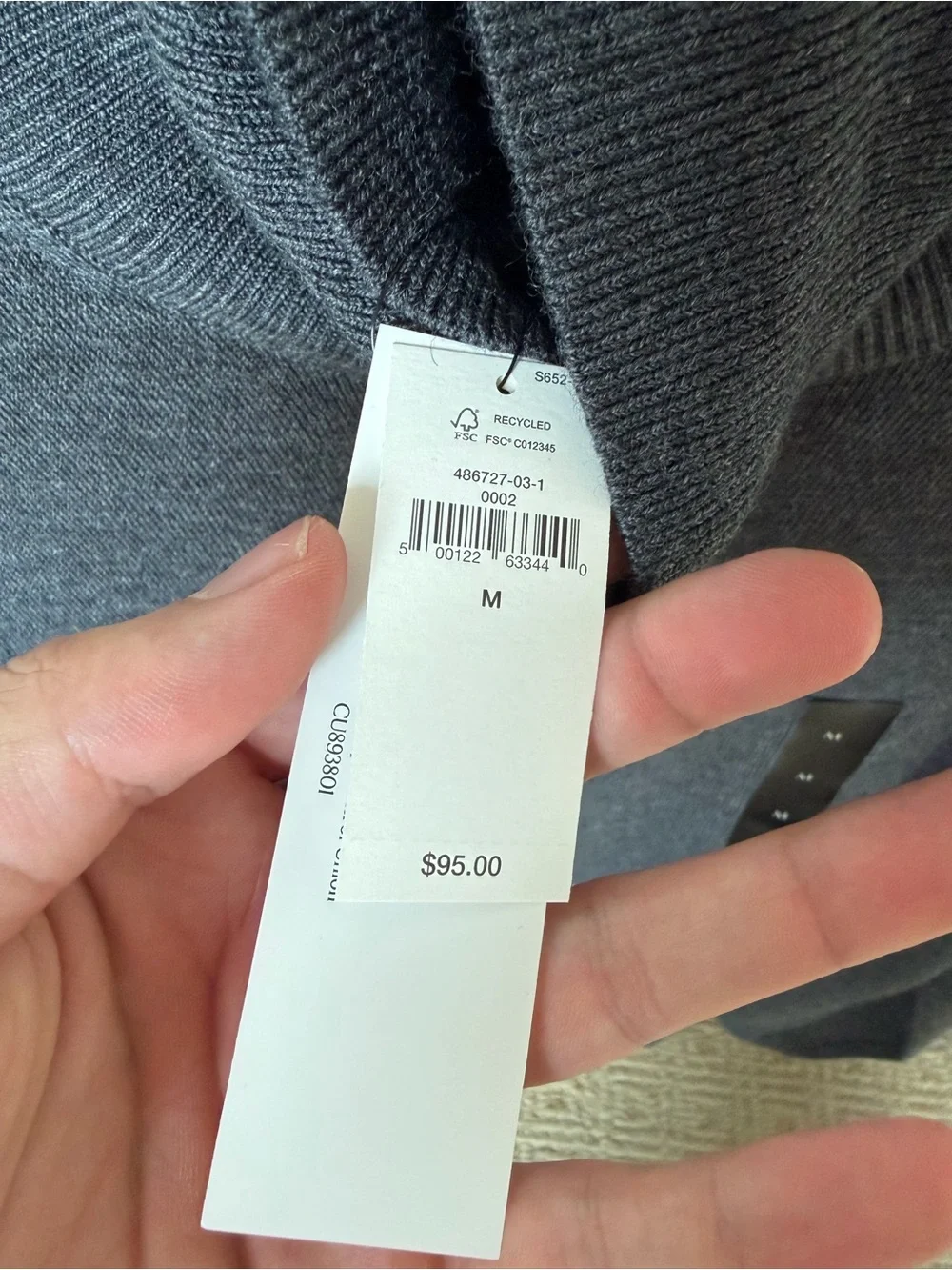 Men's Banana Republic Charcoal Gray Turtleneck Sweater
